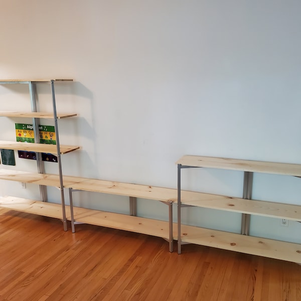Moderne vinylplatenplank, opvouwbare plankbeugels, modulaire plank, displayplank voor planten, boeken- en speelgoedrekken en kantoororganisatie