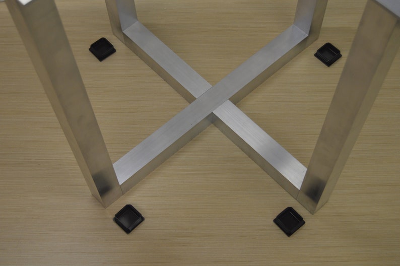 Angled Pedestal Metal Table Legs Base 2 Aluminum Etsy