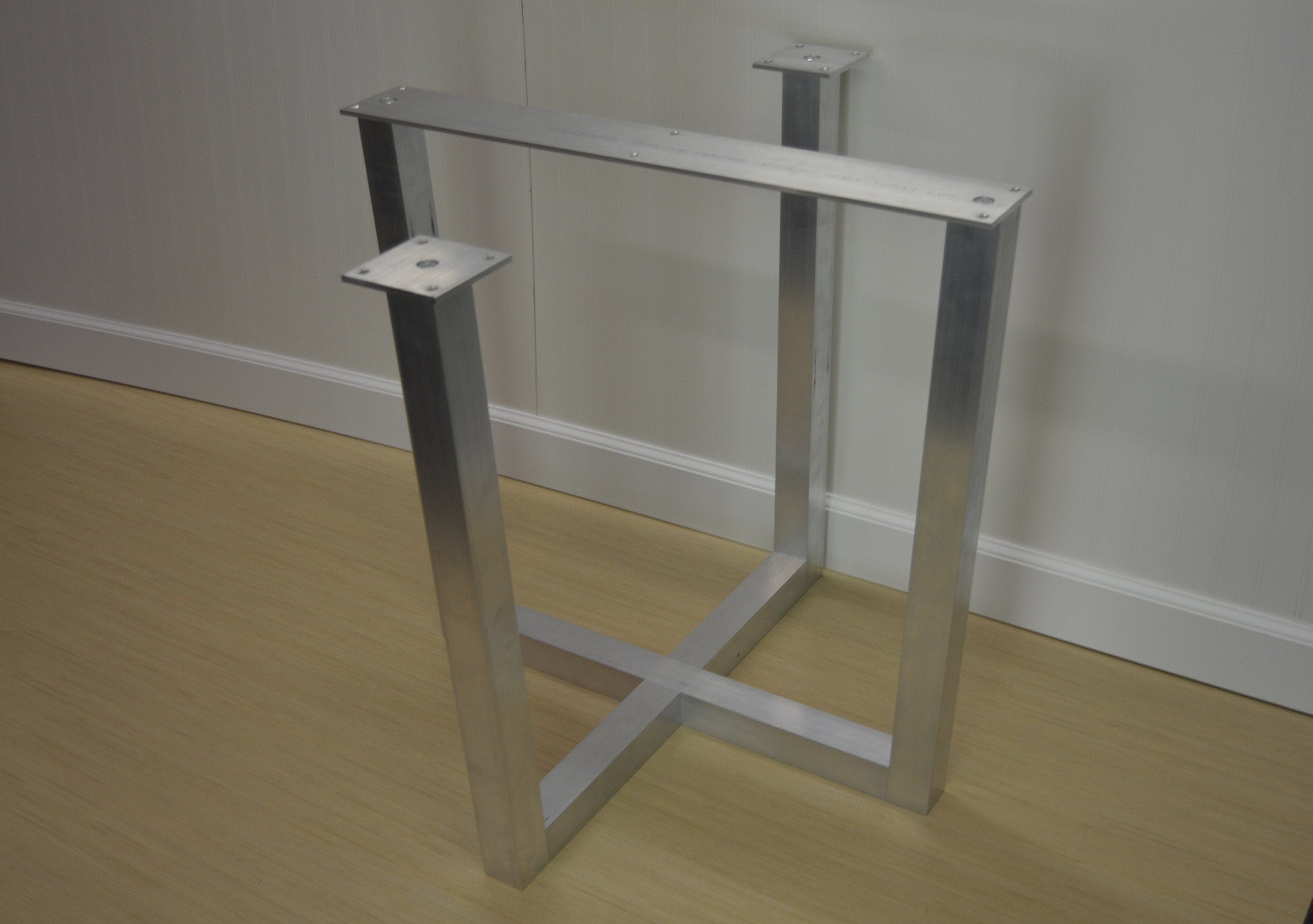 Angled Pedestal Metal Table Legs Base 2 Aluminum, custom table legs