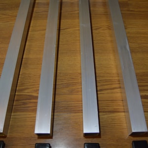 Aluminum DIY Straight Metal Table Legs  for Dining Room Table and Entry Way Table, Set of 4 Metal Table Legs 1.5&quot;, custom sleek industrial