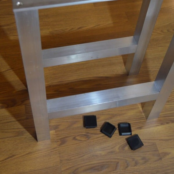 Patas de mesa de metal en forma de H para bricolaje, aluminio de 2 ", juego de dos (2) patas