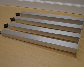 Straight Metal Table Legs Custom Table Legs for Dining Room Table and Entry Way Table, Set of 4 Metal Table Legs 2" Aluminum