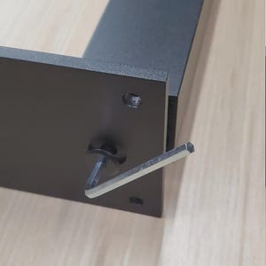 Patas de mesa de aluminio en forma de U: tubo cuadrado de 3,8 cm (1,5"), metal negro moderno, juego de 2 imagen 8