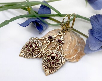 Victorian style jewelry earrings Crystal earrings Jewelry dangle earrings Victorian earring Boho teardrop drop Amethyst crystal earrings