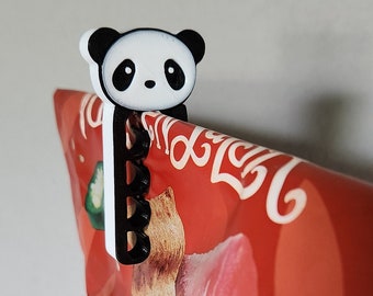 Panda Chip Clip, Cute 3D Printed Novelty Chip Bag Closure - Set of 2