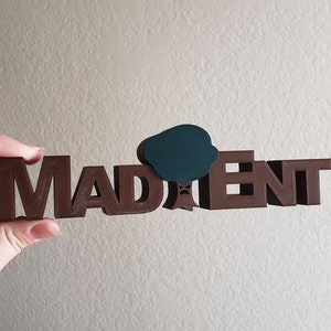 Personalized Desk Topper Name Plate, 3D Printed Company Logo, Customized Name Sign