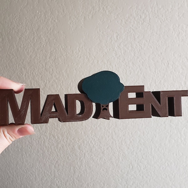 Personalized Desk Topper Name Plate, 3D Printed Company Logo, Customized Name Sign