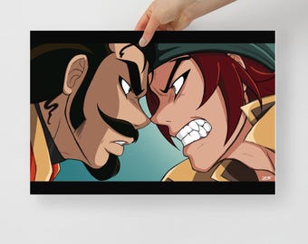 Savvy? Webcomic Print: Captain Wild vs Mendoza Pirate Poster