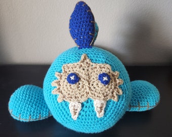 Sand Seal Plushie, Legend of Zelda: Breath of the Wild Crochet Stuffed Animal, Amigurumi Throw Pillow - Medium