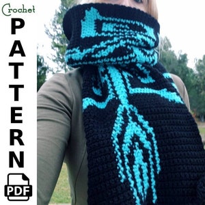 Pattern - Midna Inspired Scarf, Legend of Zelda Twilight Princess Crochet Extra Long Scarf Pattern