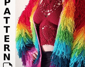 Rainbow tassel jacket deals