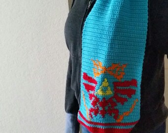 Hyrule Warriors Link Scarf, Handmade Crochet Extra Long Scarf