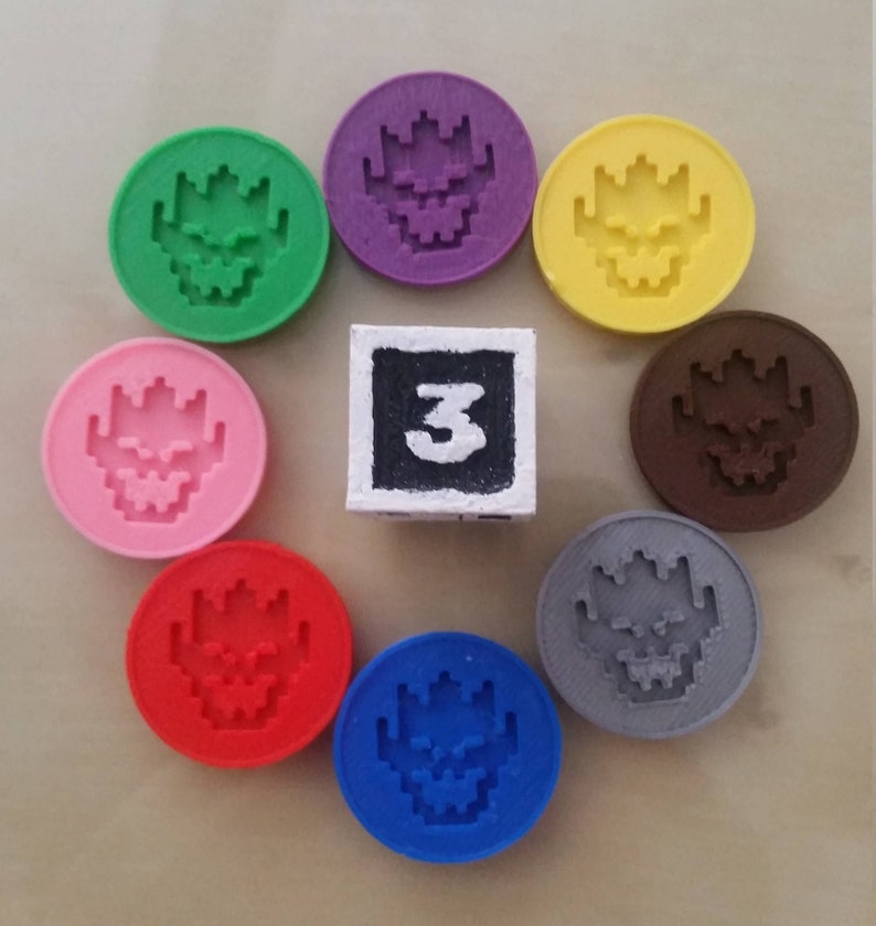 Boss Monster Level up Token Counter 8-bit Game Coin | Etsy