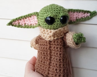 Baby Yoda Plushie, The Child Amigurumi, Stuffed Alien
