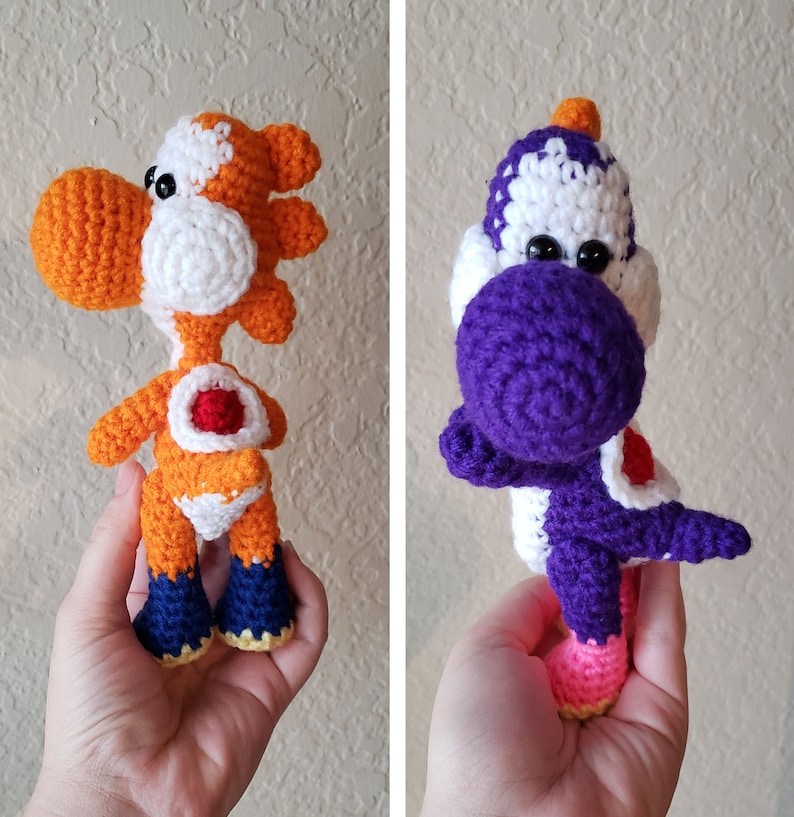 Yoshi Plushie Yarn Yoshi Crochet Stuffed Yoshi Yoshi's Etsy