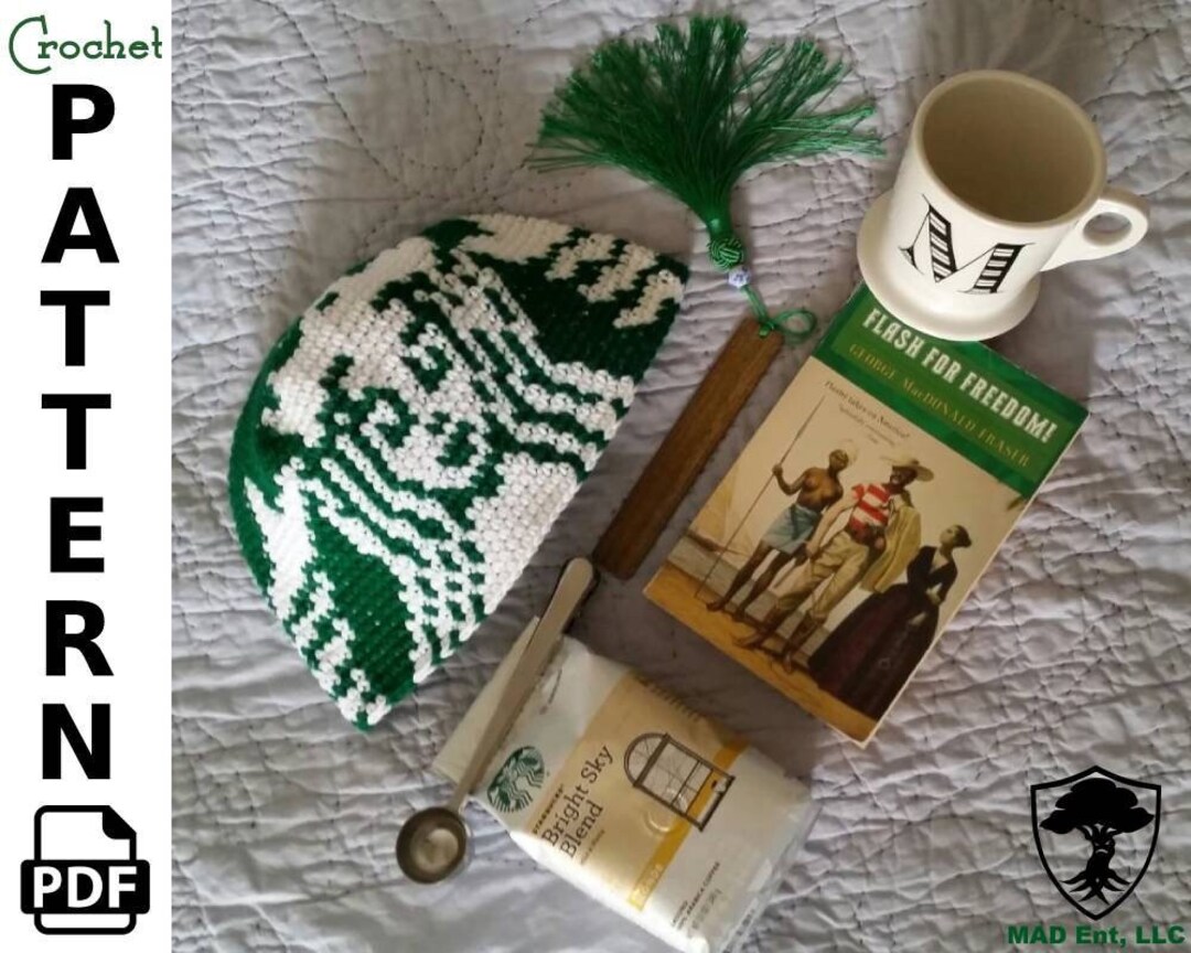 Starbucks Pattern Library Pattern - Starbucks Beanie Pattern, Starbucks Logo Hat Crochet Pattern ...