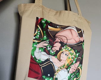 Savvy? Clovers Eco Tote Bag, Captain Wild and Sunny in Flowers