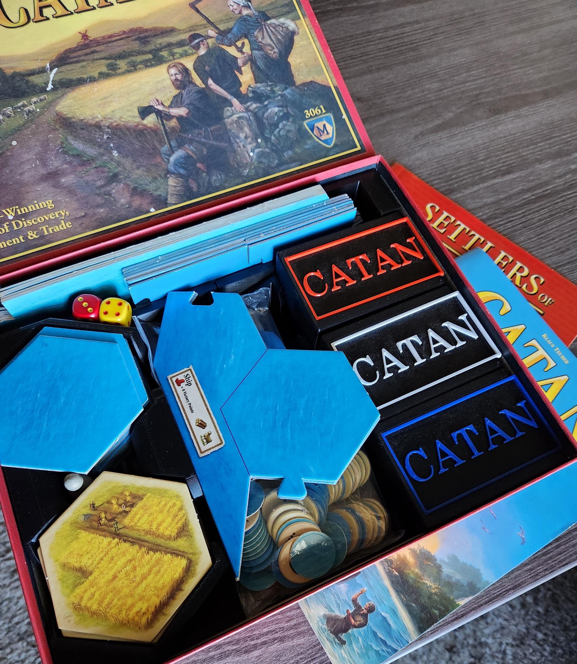 3D Printed Catan Organizer: Original + Seafarers 5-6 Player