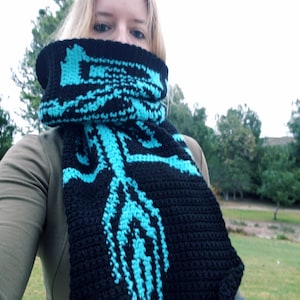 Midna Inspired Scarf, Legend of Zelda Twilight Princess Handmade Crochet Extra Long Scarf