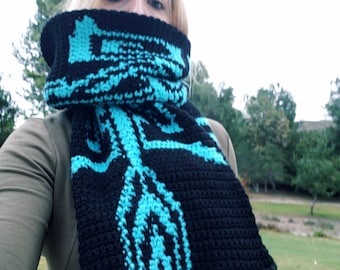 Midna Inspired Scarf, Legend of Zelda Twilight Princess Handmade Crochet Extra Long Scarf