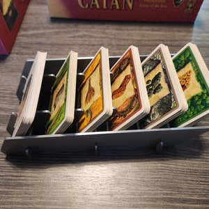 Zusammenklappbare 3D Gedruckte Kartenbank, Siedler von Catan Kartenhalter, Ressourcen Kartenhalter