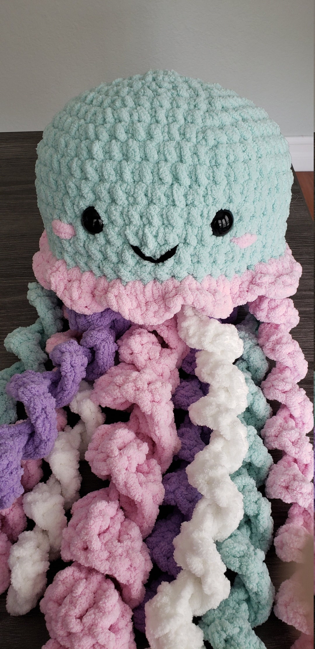 EXTRA LARGE Hanging Jellyfish Plushie, Jelly Fish Crochet Stuffed