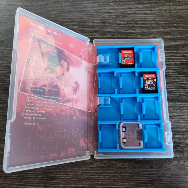 Nintendo Switch Game Case Insert, Game Cartridge Storage, 3D Printed Video Game Accessory