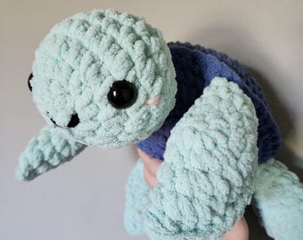 EXTRA LARGE Sea Turtle Plushie, Cute Turtle Crochet Stuffed Animal