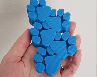 Paw Print Doorstop, 3D Printed Plastic Door Stop