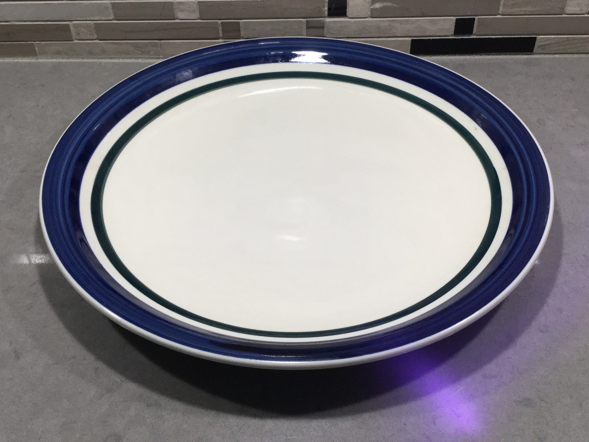 Tienshan Kitchen Basics Cobalt Blue 12 inch round Chop Platter | Etsy