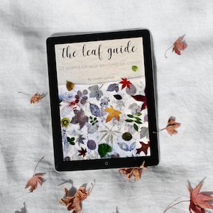 The Leaf Guide// natural dyeing ebook tutorial //25 Plants for Eco-printing on Cotton