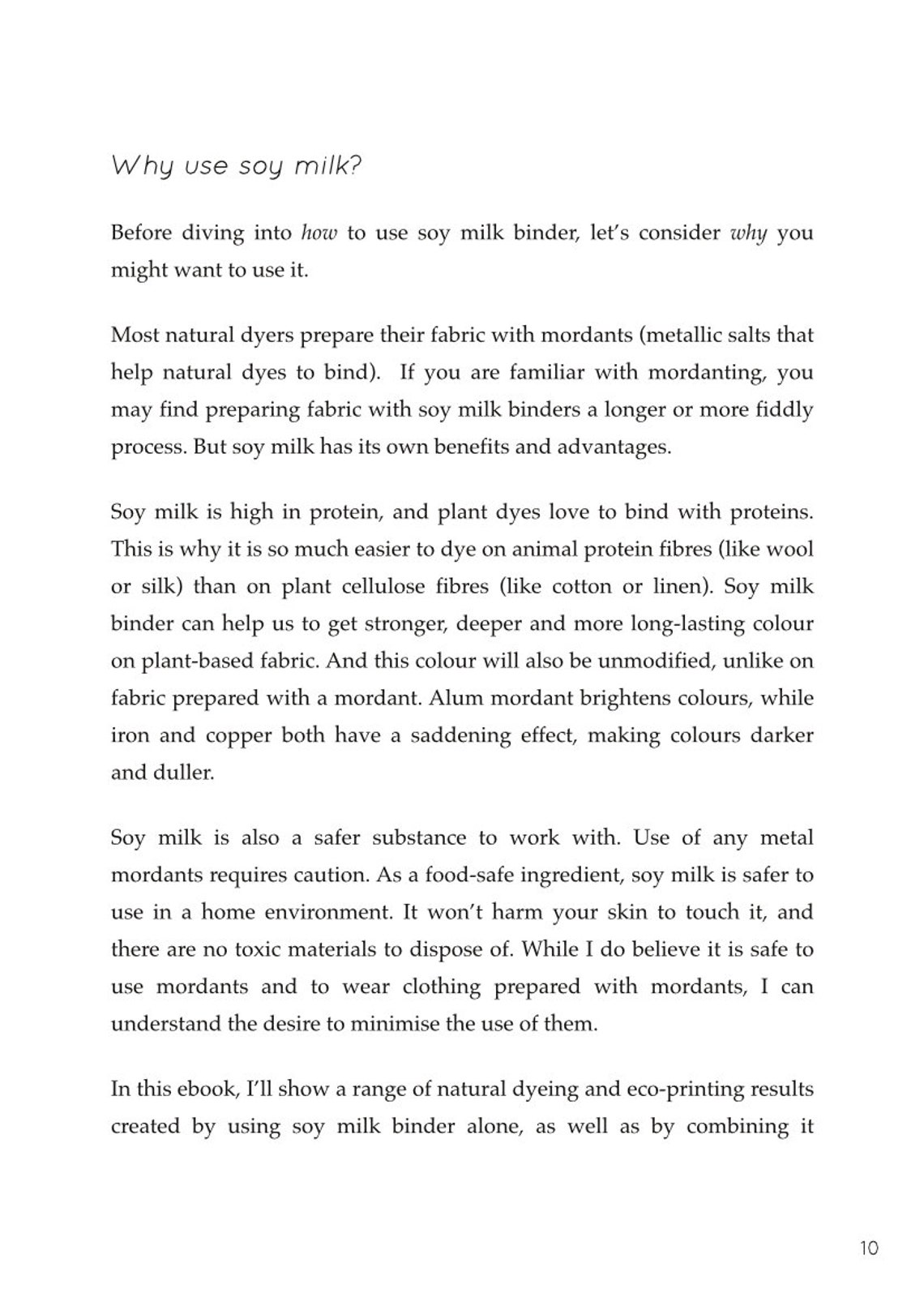Soy Milk Binder Ebook // Natural Dyeing and Ecoprinting Etsy