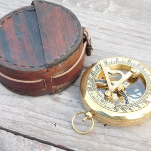 PERSONALIZED SUNDIAL COMPASS, engraved compass, custom compass, groomsmen gift, boyscout gift, anniversary gift, mens gift, Mother's day