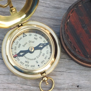 sundial compass, nautical compass, working compass, personalized compass, anniversary gift, heirloom gift, corporate gift, fathers day