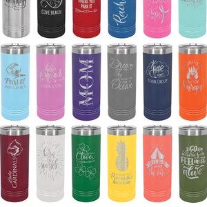 Custom tumbler, engraved mug, gifts for her, women gift, personalized tumbler, skinny tumbler, travel mug, bridesmaids gift, Mother's day