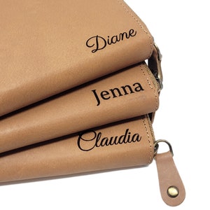 Cartera de mujer, regalo para ella, cartera personalizada, cartera de mano larga, cartera con monograma, cartera con relieve, cartera personalizada, día de la madre