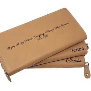 Cartera de mujer, Cartera personalizada, Cartera de mujer, Regalo para esposa, Regalo para ella, Cartera de cuero, Regalos para mamá, Regalos para ella, Día de la Madre