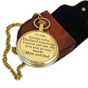 Gold Pocket Watch, Rustic Watch, Personalized Watch, Gifts for Men, Groomsmen Gift, Family Heirloom, Engraved Pocket Watch, fathers day