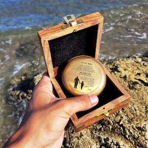 ENGRAVED COMPASS, personalized compass, brass compass, custom compass, gift for son, anniversary gift, gift for husband, groomsmen gift