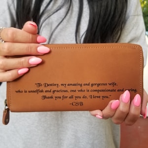 Ladies Wallet, Womens Wallet, Personalized ladies gift, gifts for her, gift for mom, bridesmaid gift, anniversary gift, mothers day