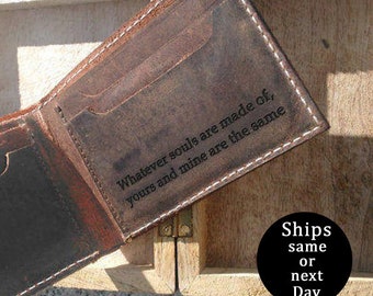 Mens wallet, Personalized leather, Engraved gift, Leather wallet, Gifts for him, Custom monogram wallet, Groomsmen gifts, fathers day