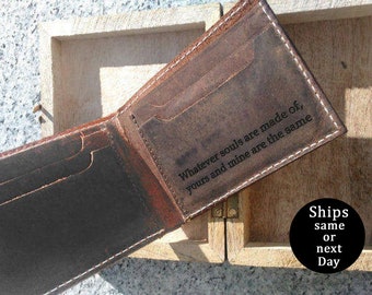 Mens wallet, Personalized leather, Engraved gift, Leather wallet, Gifts for him, Custom monogram wallet, Groomsmen gifts, Fathers Day