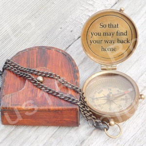 Personalized Compass, Engraved Compass, Antique Compass, Groomsmen Gift, Anniversary Gift, Gifts for him, groomsmen gift, christmas gift image 2