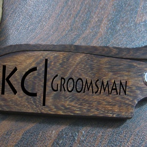 Engraved beard comb, personalized wood comb, gifts for him, groomsmen gift idea, anniversary gift, mens gift, bearded men, Fathers day Sandal (Darker)