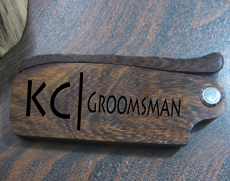 Engraved beard comb, personalized wood comb, gifts for him, groomsmen gift idea, anniversary gift, mens gift, bearded men, Fathers day Sandal (Darker)