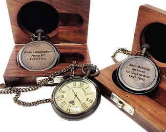 Pocket watch, personalized watch, antique watch, custom watch, engraved pocket watch, groomsmen gift, mens gift, Corporate, fathers day