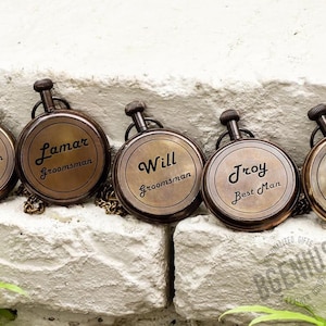 Personalized pocket watch, engraved pocket watch, watch for groom, watch for dad, embossed watch, groomsmen gift, fathers day