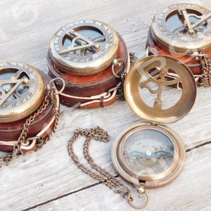 PERSONALIZED COMPASS, sundial compass, working compass, groomsmen gift, anniversary gift, wedding gift, fathers day  gift, confirmation
