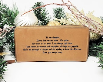 Womens Leather Wallet, Engraved Wallet, Personalized Wallet, Wallet for Mom, For Girlfriend, Gifts for Her, Bridesmaid Gift, christmas gift