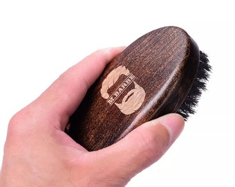 ENGRAVED BEARD BRUSH, custom beard brush, grooming brush, groomsmen gift, mens gift, engraved wooden brush, mens dopp kit, Fathers Day